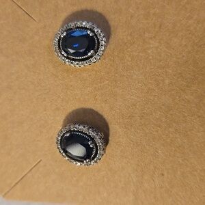 Elegant Silver and Blue Sapphire Earrings Posts 925